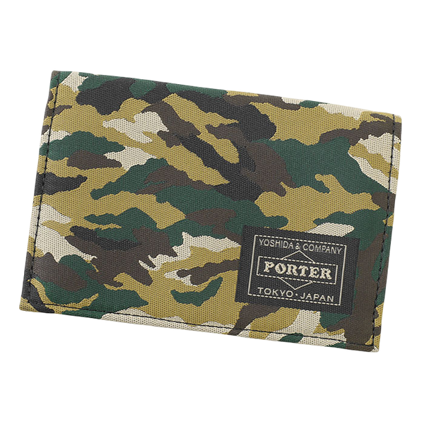 PORTER YOSHIDA & CO GHILLE BUSINESS CARD CASE (WOODLAND CAMO)