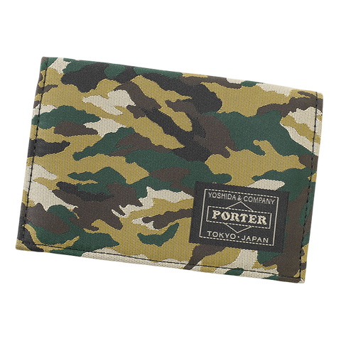 PORTER YOSHIDA & CO GHILLE BUSINESS CARD CASE (WOODLAND CAMO)