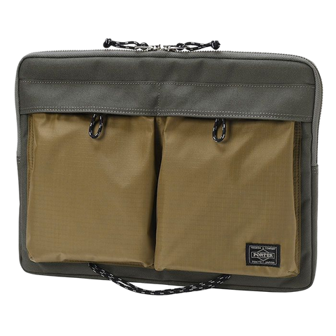 PORTER YOSHIDA & CO HYPE DOCUMENT CASE (STONE GREY & SAND)