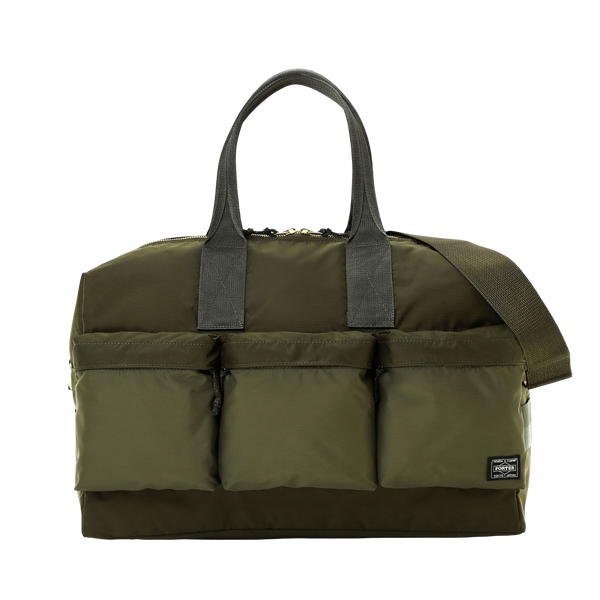 PORTER YOSHIDA & CO FORCE 2 WAY DUFFLE BAG (OLIVE)