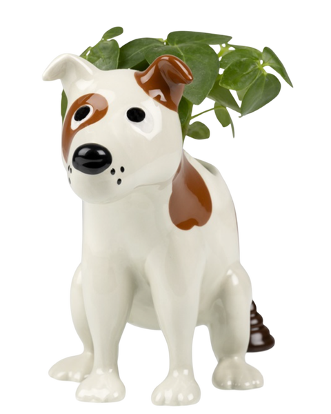 POOPING DOG PLANTER