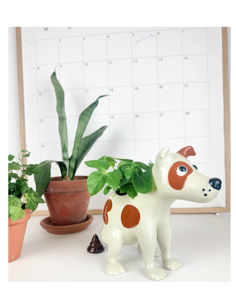 POOPING DOG PLANTER
