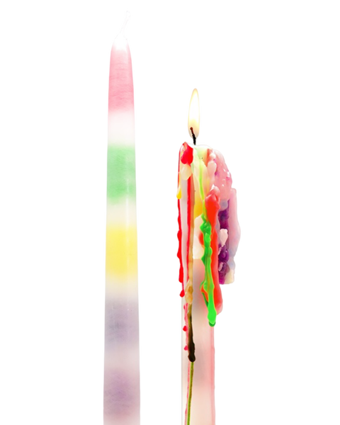 RAINBOW DRIP CANDLES (SET OF 2)