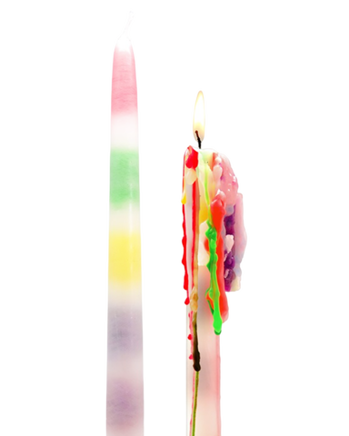 RAINBOW DRIP CANDLES (SET OF 2)