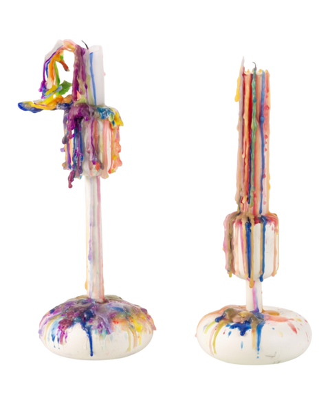 RAINBOW DRIP CANDLES (SET OF 2)