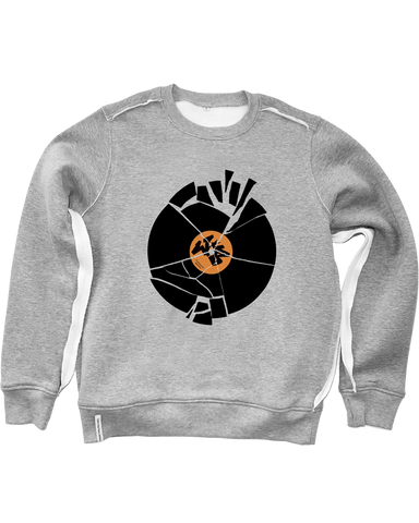 AKA SIX x WILD BUNCH x FRAGMENT BROKEN RECORD SWEAT (MARL GREY)