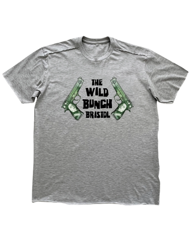 AKA SIX x WILD BUNCH x FRAGMENT CASH GUN TEE (MARL GREY)