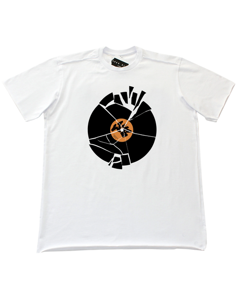 AKA SIX x WILD BUNCH x FRAGMENT BROKEN RECORD TEE (WHITE)