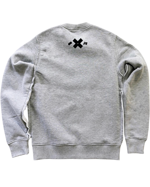 AKA SIX x WILD BUNCH x FRAGMENT BROKEN RECORD SWEAT (MARL GREY)