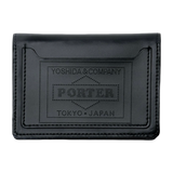 PORTER YOSHIDA & CO PS LEATHER WALLET CARD CASE (BLACK)
