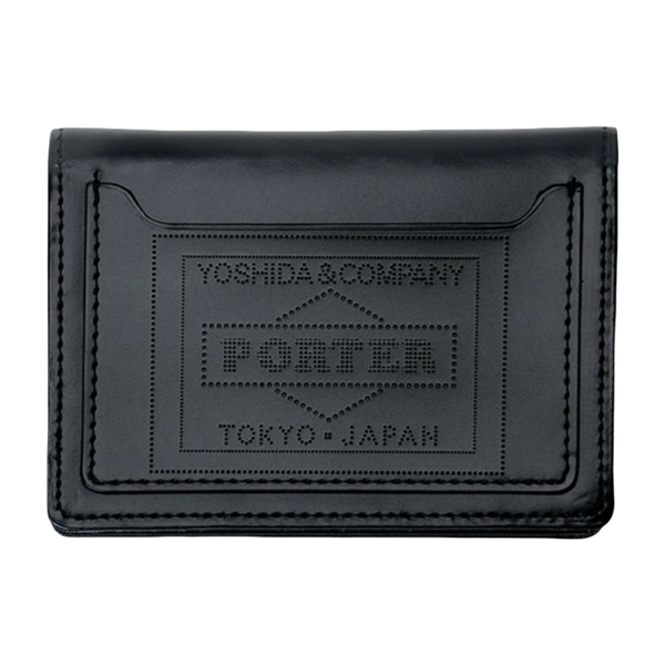 PORTER YOSHIDA & CO PS LEATHER WALLET CARD CASE (BLACK)