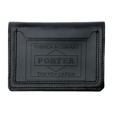 PORTER YOSHIDA & CO PS LEATHER WALLET CARD CASE (BLACK)
