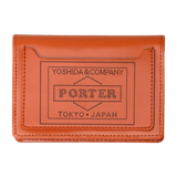 PORTER YOSHIDA & CO PS LEATHER WALLET CARD CASE (ORANGE)