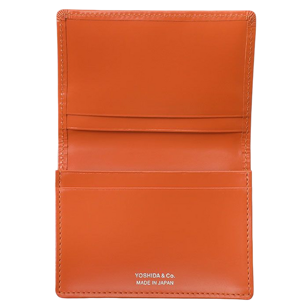PORTER YOSHIDA & CO PS LEATHER WALLET CARD CASE (ORANGE)