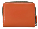 PORTER YOSHIDA & CO PS LEATHER ZIP WALLET (ORANGE & KHAKI)