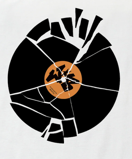 AKA SIX x WILD BUNCH x FRAGMENT BROKEN RECORD TEE (WHITE)