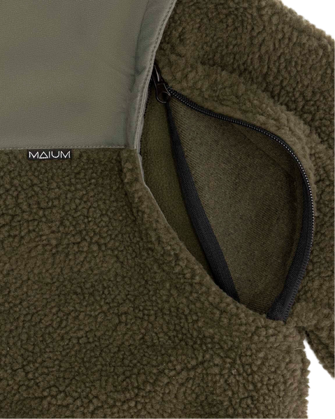 MAIUM TEDDY CARDIGAN (ARMY GREEN)