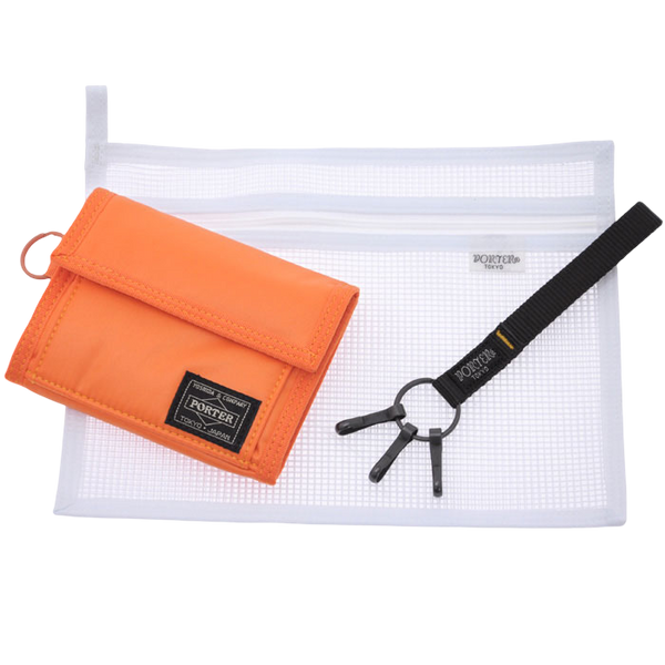 PORTER YOSHIDA & CO CAPSULE WALLET (ORANGE)