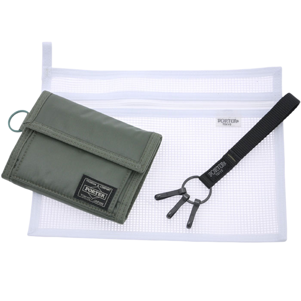 PORTER YOSHIDA & CO CAPSULE WALLET (KHAKI)