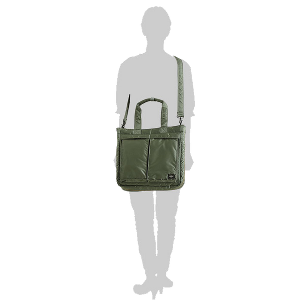 PORTER YOSHIDA & CO TANKER 2 WAY TOTE (SILVER)
