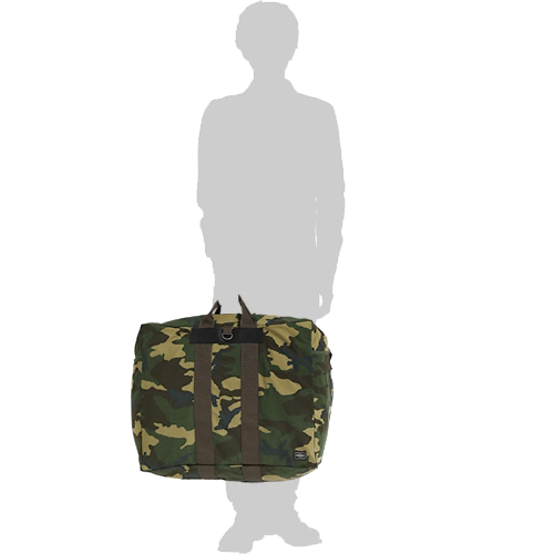 PORTER YOSHIDA & CO PLATOON BOSTON BAG (WOODLAND OLIVE)