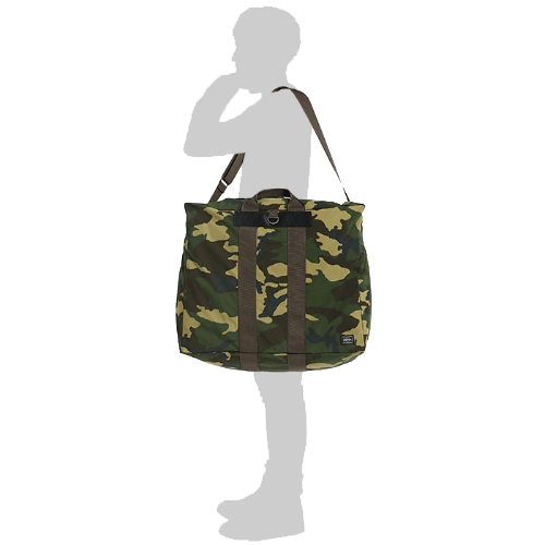 PORTER YOSHIDA & CO PLATOON BOSTON BAG (WOODLAND OLIVE)