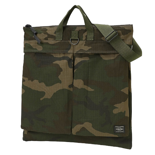 PORTER YOSHIDA & CO PLATOON 2 WAY HELMET BAG (WOODLAND OLIVE)