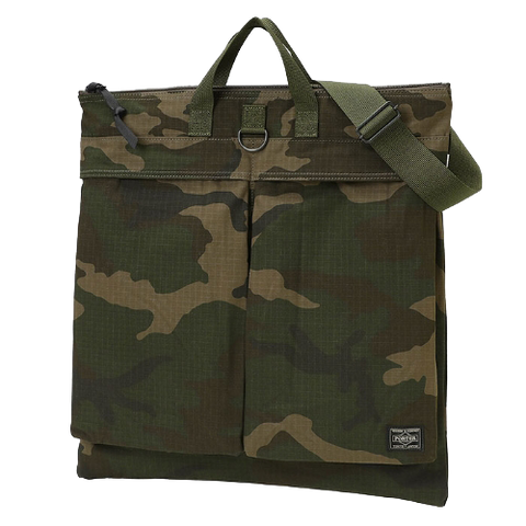 PORTER YOSHIDA & CO PLATOON 2 WAY HELMET BAG (WOODLAND OLIVE)