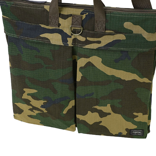 PORTER YOSHIDA & CO PLATOON 2 WAY HELMET BAG (WOODLAND SAND)