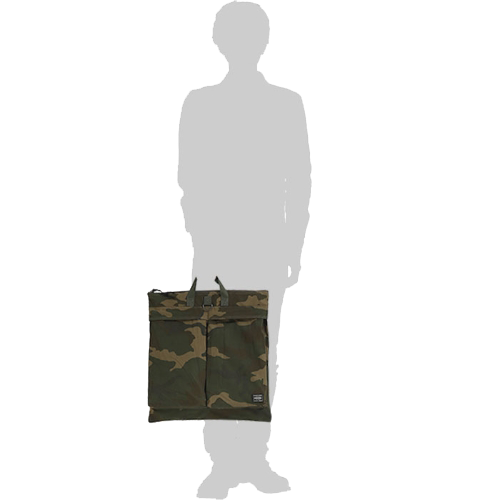 PORTER YOSHIDA & CO PLATOON 2 WAY HELMET BAG (WOODLAND SAND)