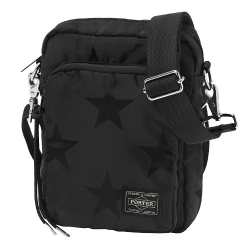 PORTER YOSHIDA & CO FLAG SHOULDER BAG (BLACK)