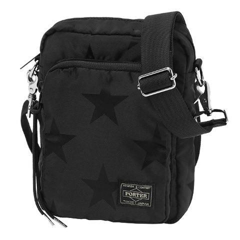 PORTER YOSHIDA & CO FLAG SHOULDER BAG (BLACK)