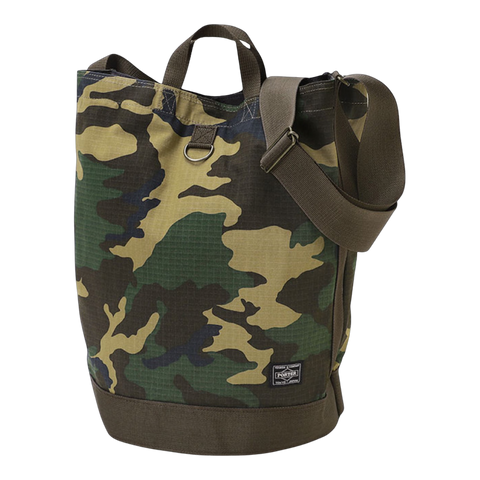 PORTER YOSHIDA & CO PLATOON STAMP BAG (WOODLAND SAND/GREEN)