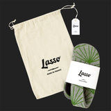 LASSO MEN'S FELT LACE UP SLIPPERS (GREEN & GREY)