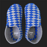 LASSO MEN'S FELT LACE UP SLIPPERS (BLUE & GREY)