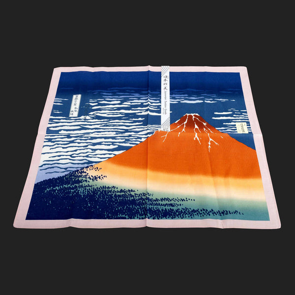 UKIYOE JAPANESE POCKET SQUARES (Blue Mount Fuji)