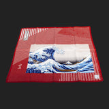 UKIYOE JAPANESE POCKET SQUARES (Red Mount Fuji)