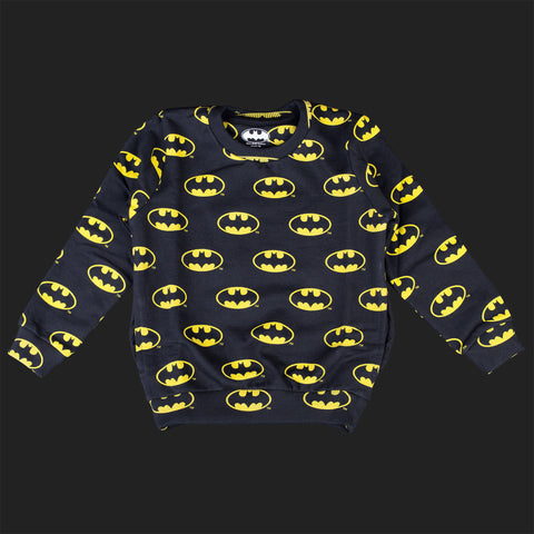 LITTLE ELEVEN PARIS BATMAN REPEAT PRINT SWEATER