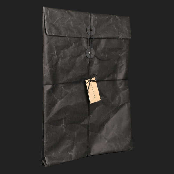 SIWA STRING & BUTTON ENVELOPE (BLACK)