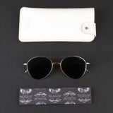 EYEVAN 7285 (716-8002 POLARIZED LENS SUNGLASSES WITH GOLD FRAME)