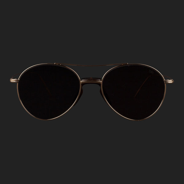 EYEVAN 7285 (716-8002 POLARIZED LENS SUNGLASSES WITH GOLD FRAME)