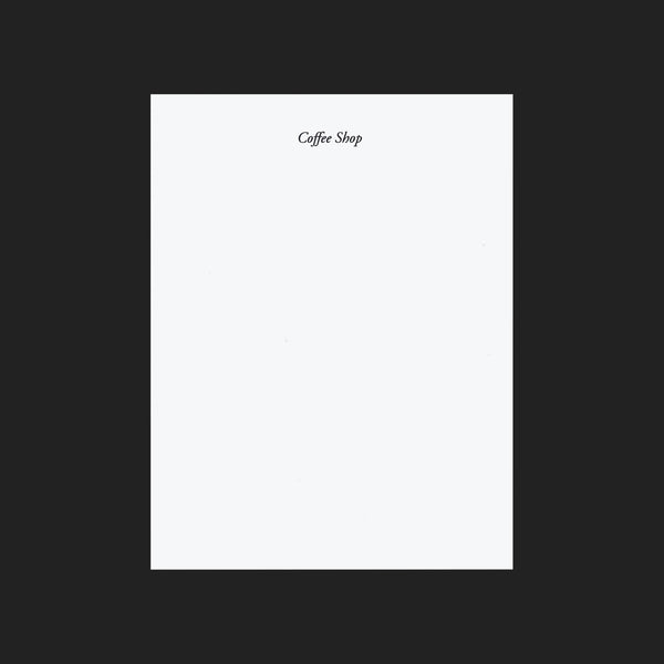 TERRAPIN "COFFEE SHOP" NOTE PAD