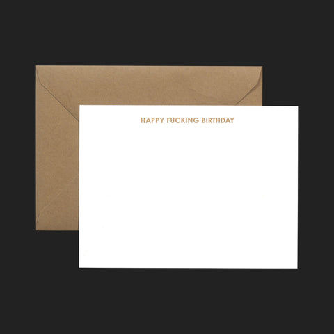 TERRAPIN "HAPPY FUCKING BIRTHDAY" NOTE CARDS (PACK OF 6)